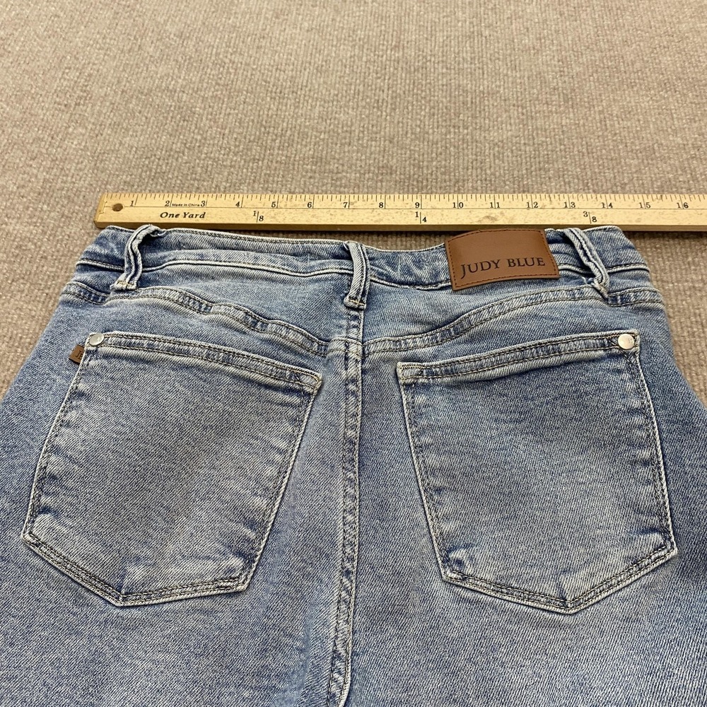 Judy Blue Wide Leg Jeans Womens 7/28 Blue Med Wash High Rise Stretch JB88766MD - Picture 7 of 13